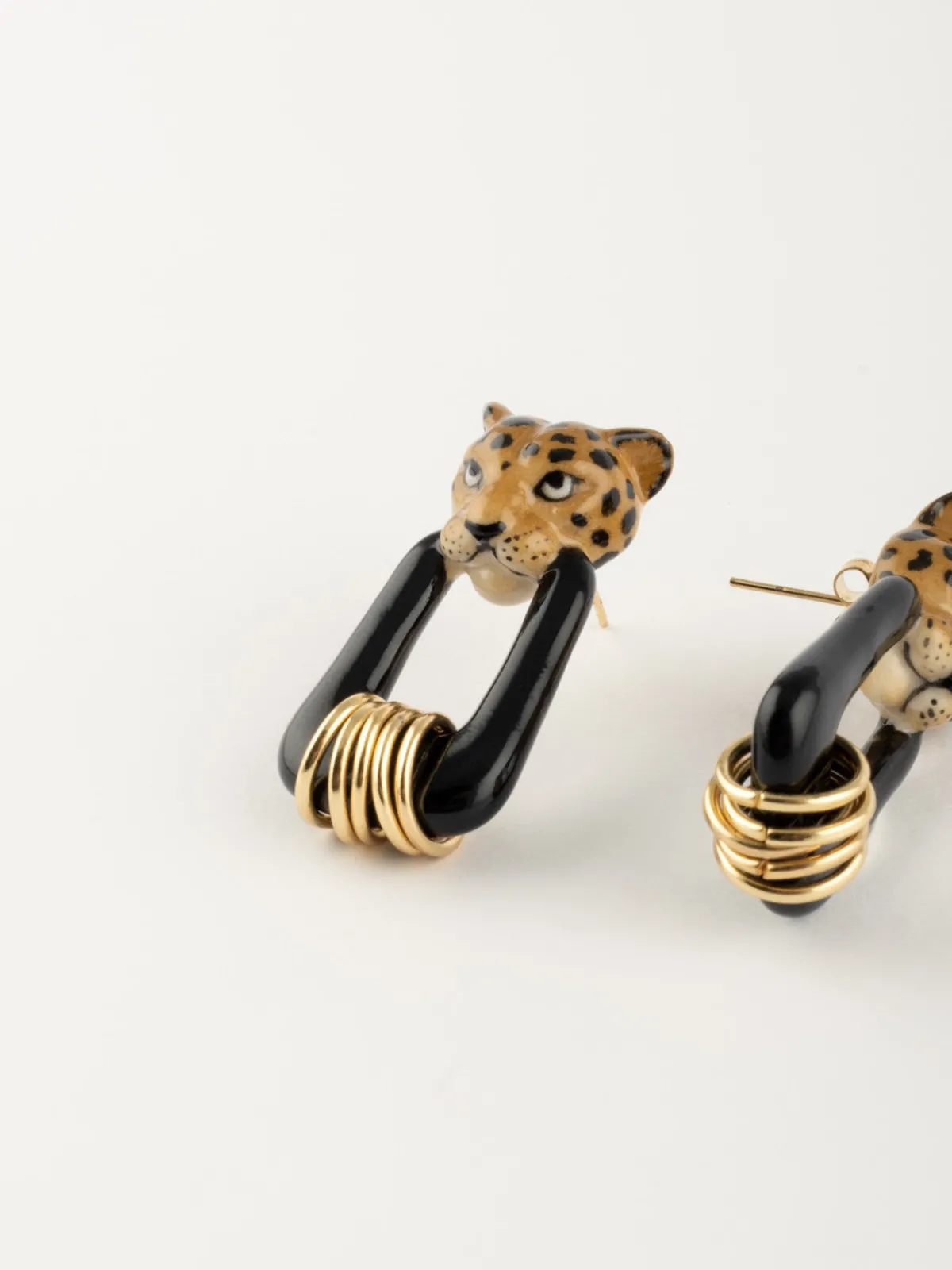 Boucles d'oreilles noires léopard - Force de la nature>NACH BIJOUX Discount