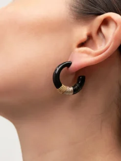 Boucles d'oreilles noir ethnique>NACH BIJOUX Clearance