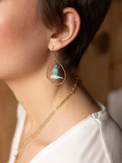 Boucles d'oreilles oiseau volant>NACH BIJOUX