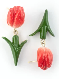 Boucles d’oreilles pendantes Tulipe><noscript><img width=