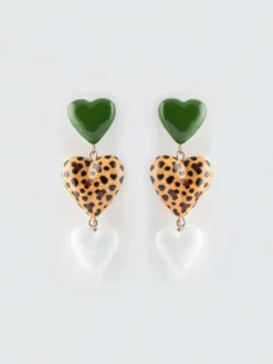 Boucles d'oreilles pendantes triples cœurs>NACH BIJOUX New