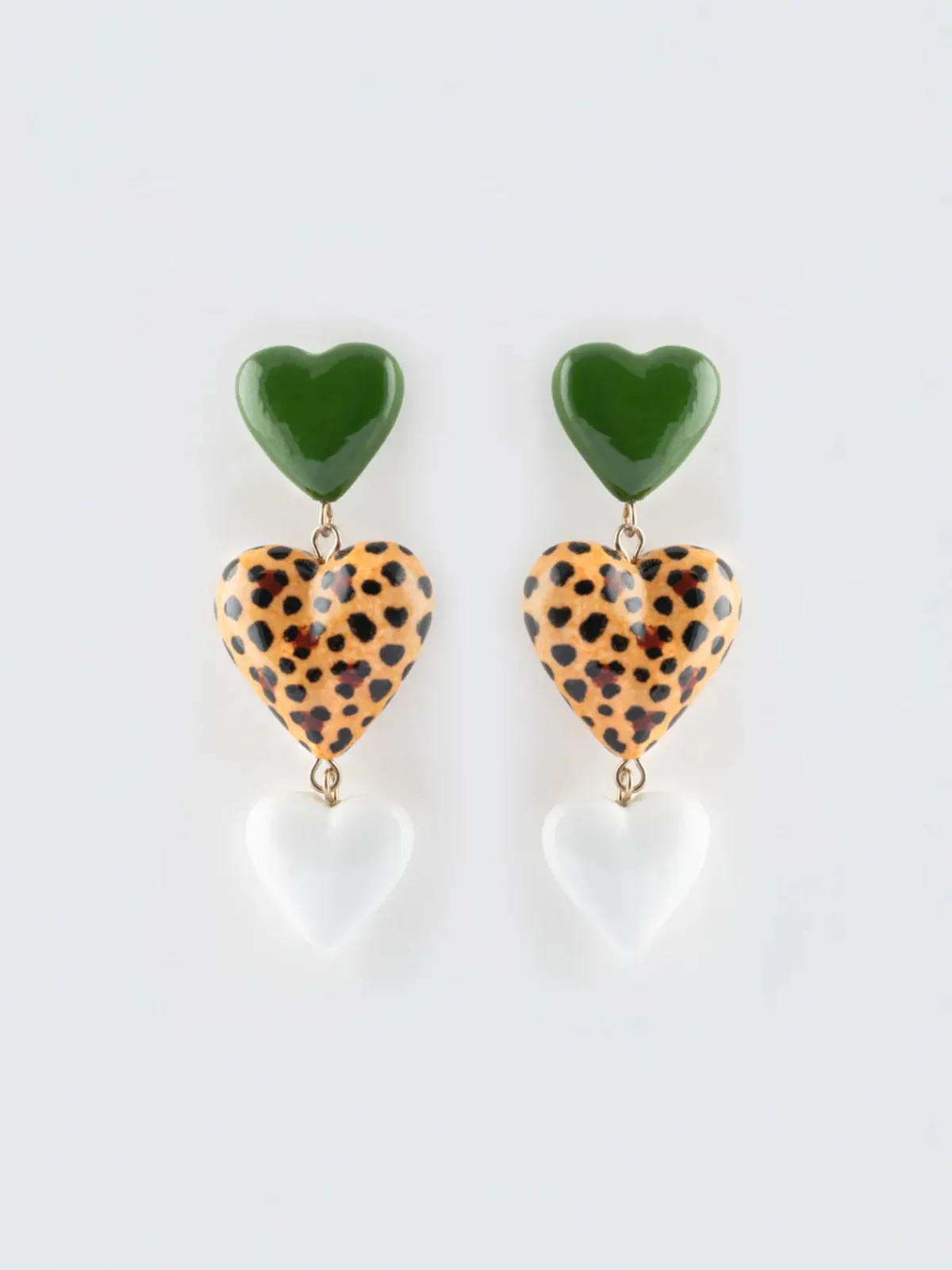 Boucles d'oreilles pendantes triples cœurs>NACH BIJOUX New
