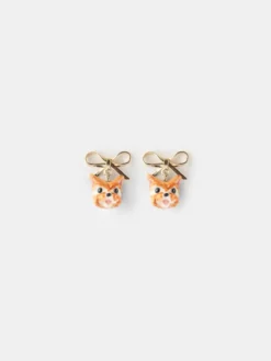 Boucles d'oreilles pendantes chien Yorkshire et nœud>NACH BIJOUX Outlet