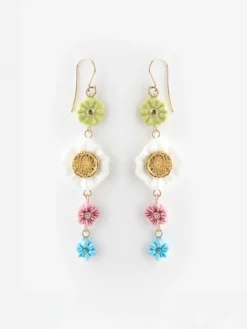 Boucles d'oreilles pendantes à fleurs>NACH BIJOUX