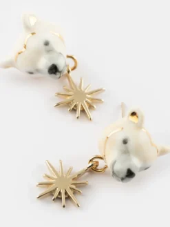 Boucles d'oreilles pendantes ours polaire - Arctique>NACH BIJOUX New