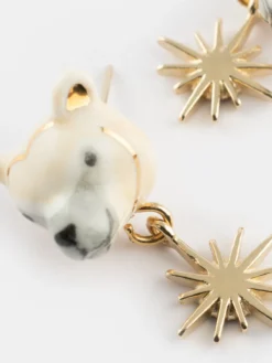 Boucles d'oreilles pendantes ours polaire - Arctique><noscript><img width=