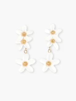 Boucles d'oreilles pendantes fleurs de citron>NACH BIJOUX Sale