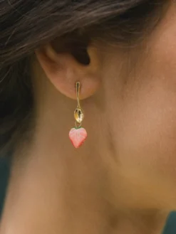Boucles d'oreilles pendantes cuillère et fraise>NACH BIJOUX Sale