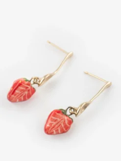 Boucles d'oreilles pendantes cuillère et fraise><noscript><img width=