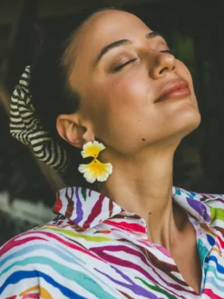 Boucles d’oreilles pendantes feuilles de ginkgo jaunes>NACH BIJOUX Hot