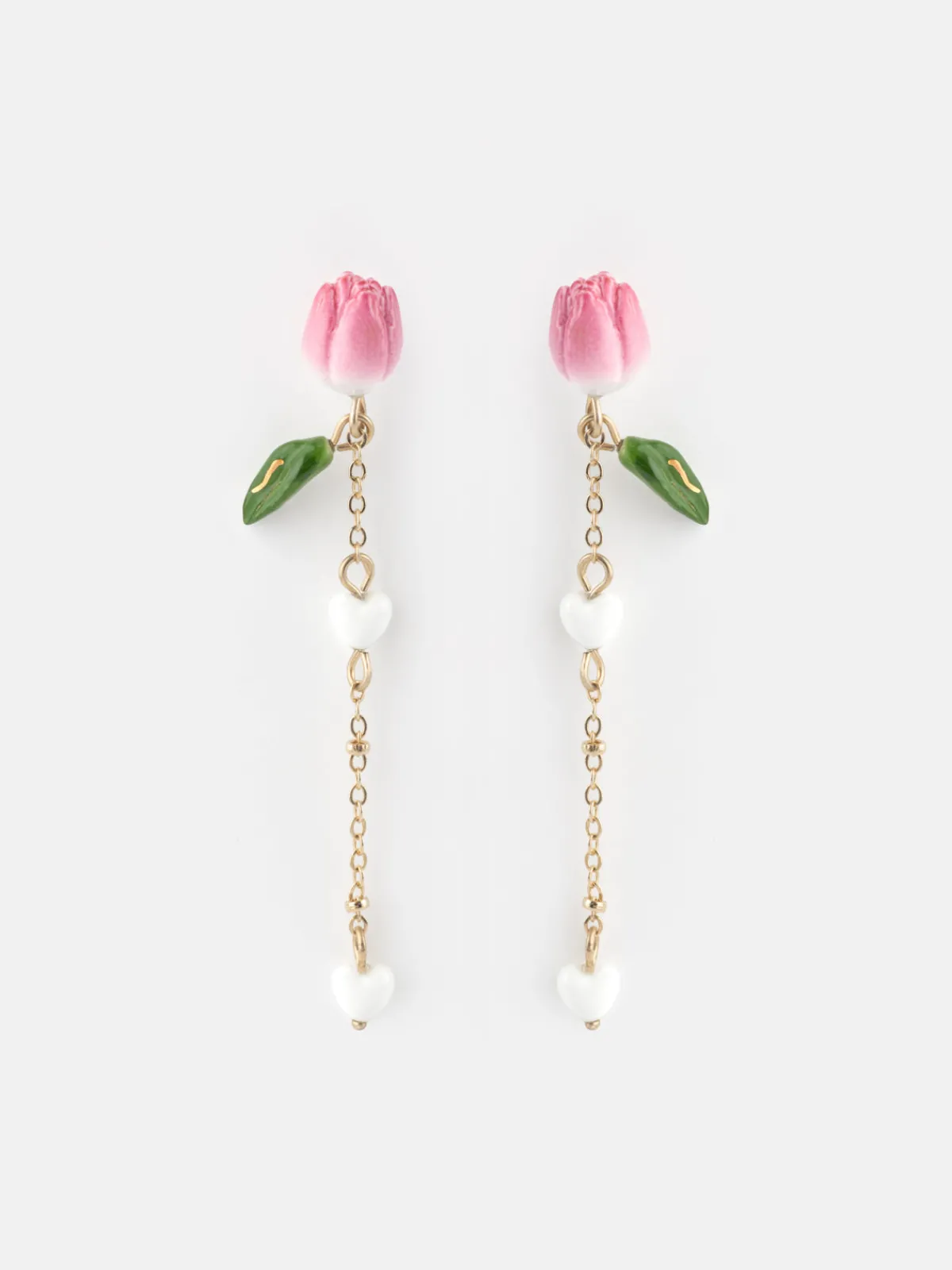 Boucles d’oreilles pendantes chaîne et Tulipe>NACH BIJOUX Best