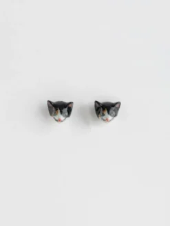 Boucles d'oreilles puces - Chat>NACH BIJOUX Outlet