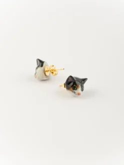 Boucles d'oreilles puces - Chat><noscript><img width=