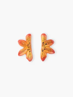 Boucles d'oreilles puces - demi lys tigrée>NACH BIJOUX Hot