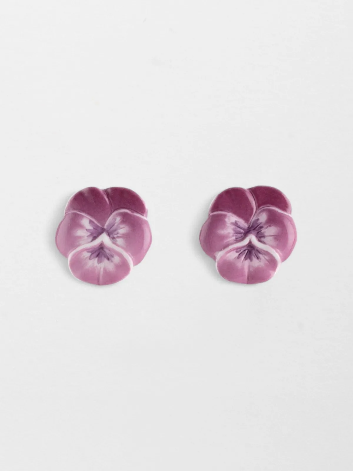Boucles d'oreilles puces - Fleur pensée>NACH BIJOUX