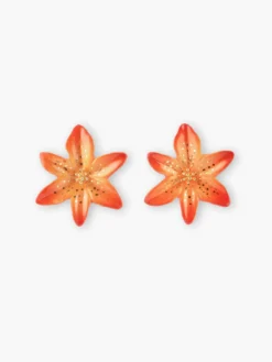 Boucles d'oreilles puces - lys Tigrée>NACH BIJOUX Discount