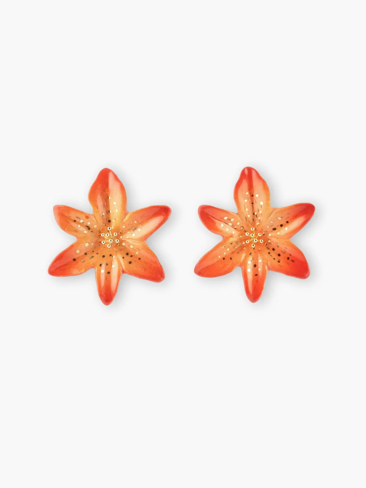 Boucles d'oreilles puces - lys Tigrée>NACH BIJOUX Discount