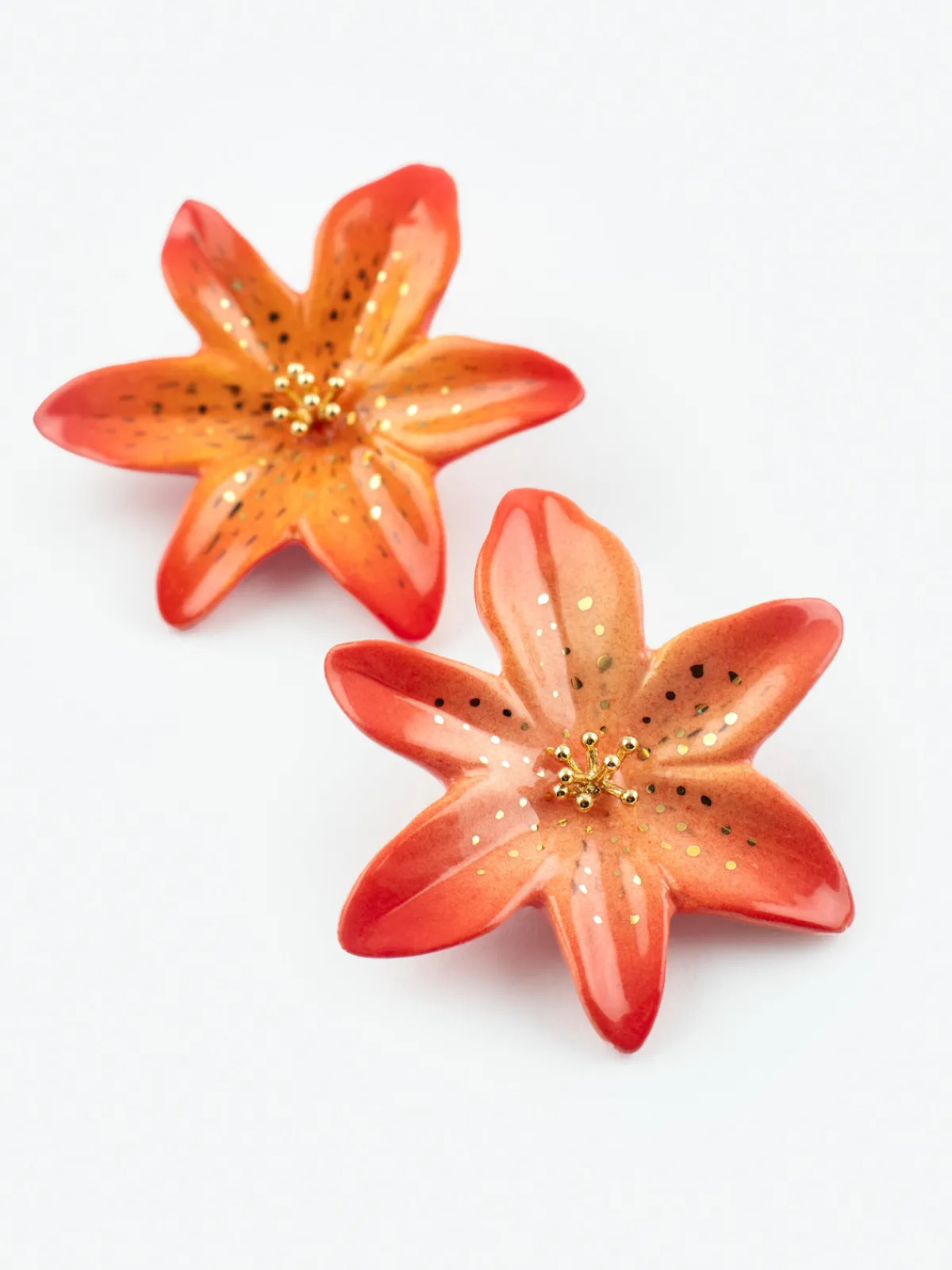 Boucles d'oreilles puces - lys Tigrée>NACH BIJOUX Discount