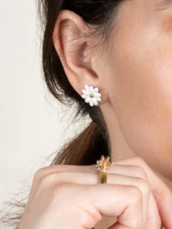 Boucles d'oreilles puces - Marguerite>NACH BIJOUX Sale