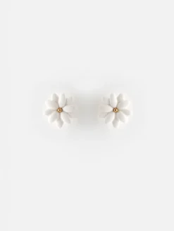 Boucles d'oreilles puces - Marguerite><noscript><img width=