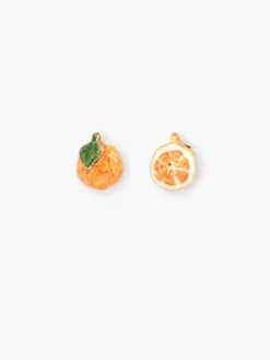 Boucles d'oreilles puces - orange>NACH BIJOUX