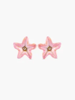 Boucles d'oreilles puces petites - Lys rose>NACH BIJOUX New