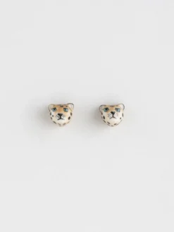 Boucles d'oreilles puces - Tête de léopard>NACH BIJOUX Best