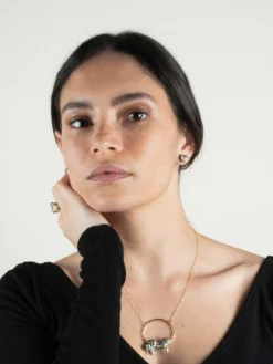 Boucles d'oreilles puces - Tête de léopard><noscript><img width=