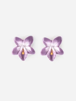 Boucles d'oreilles puces - Violette>NACH BIJOUX