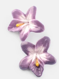 Boucles d'oreilles puces - Violette><noscript><img width=