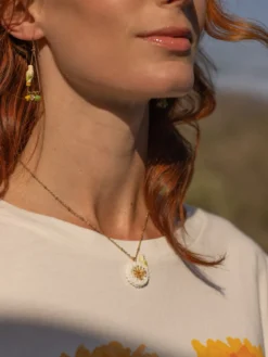 Boucles d'oreilles triangles perruche et perles><noscript><img width=