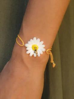 Bracelet cordon marguerite et abeille>NACH BIJOUX Discount