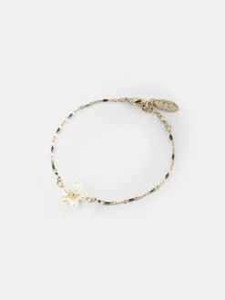 Bracelet with pearls and white flower>NACH BIJOUX Best
