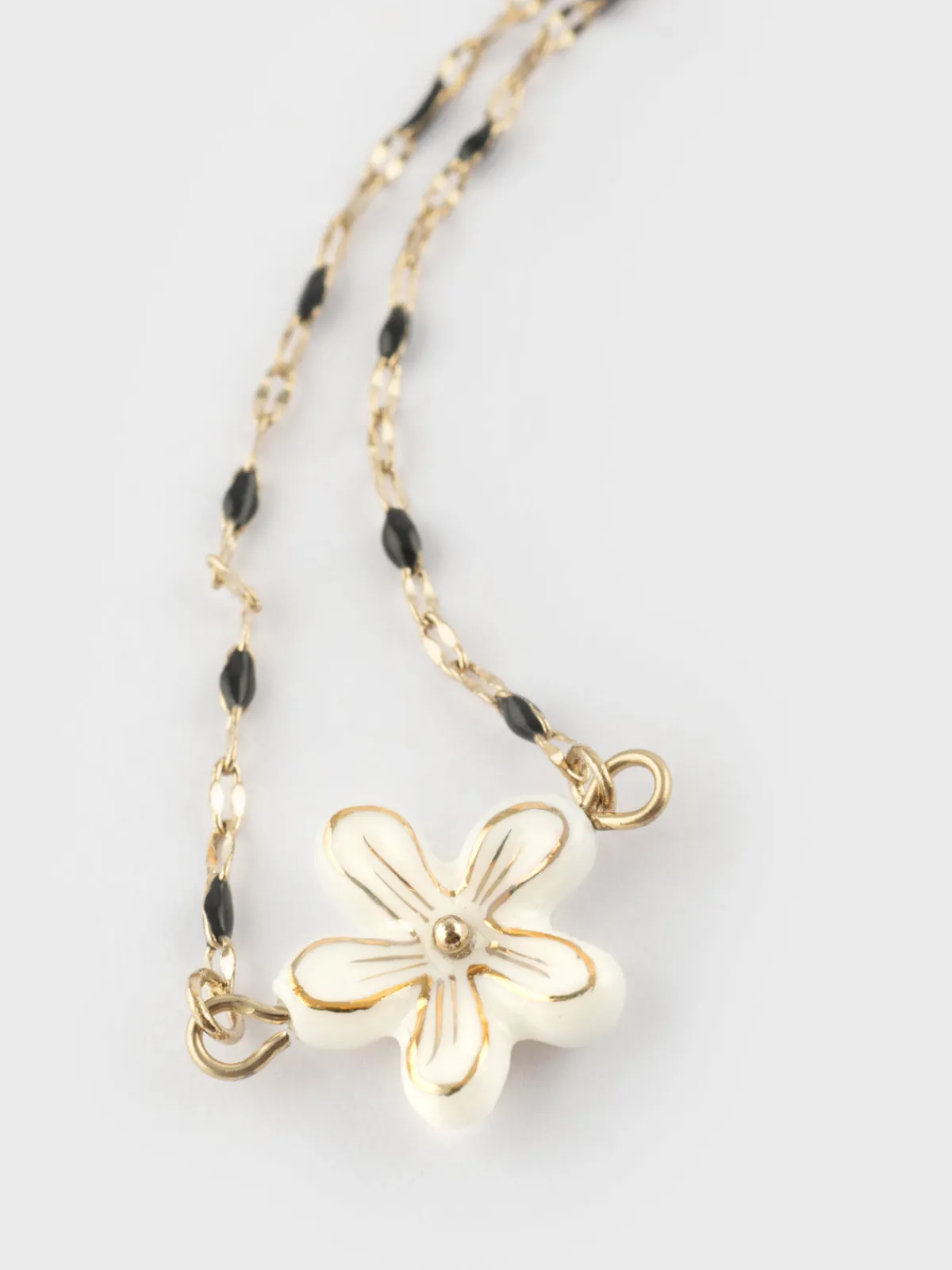 Bracelet with pearls and white flower>NACH BIJOUX Best