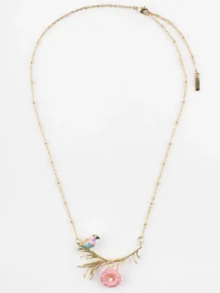 Branch necklace, Roller bird and thistle><noscript><img width=