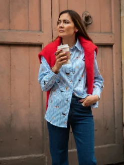 Chemise Oversize rayée - Comme Chiens et Chats><noscript><img width=