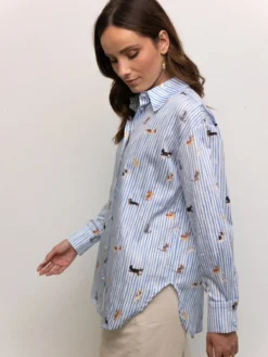 Chemise Oversize rayée - Comme Chiens et Chats><noscript><img width=