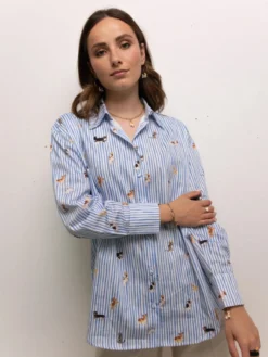 Chemise Oversize rayée - Comme Chiens et Chats><noscript><img width=