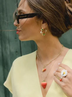 Collier sautoir fraise>NACH BIJOUX Online