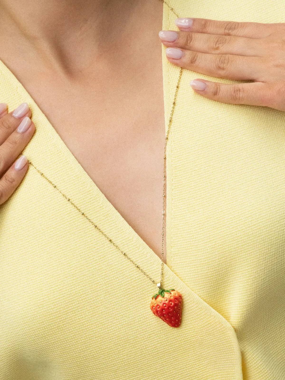 Collier sautoir fraise>NACH BIJOUX Online