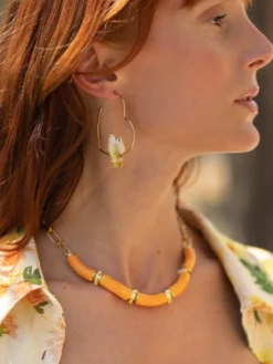 Créoles cœur couple de perruches>NACH BIJOUX Online