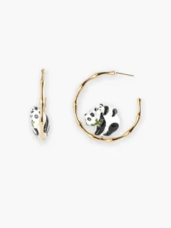 Créoles en bambou pandas>NACH BIJOUX Discount