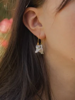Créoles saut de chaton tabby>NACH BIJOUX Clearance