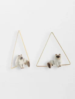 Créoles triangle chat siamois>NACH BIJOUX Best