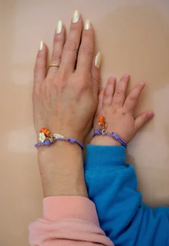 Customizable purple cord bracelet - Mix and match><noscript><img width=