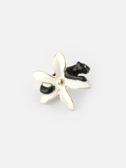 Erine flower and panther pin>NACH BIJOUX Hot