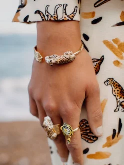 FaceToFace leopard and palm bracelet>NACH BIJOUX Sale