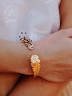 FaceToFace leopard and palm bracelet><noscript><img width=