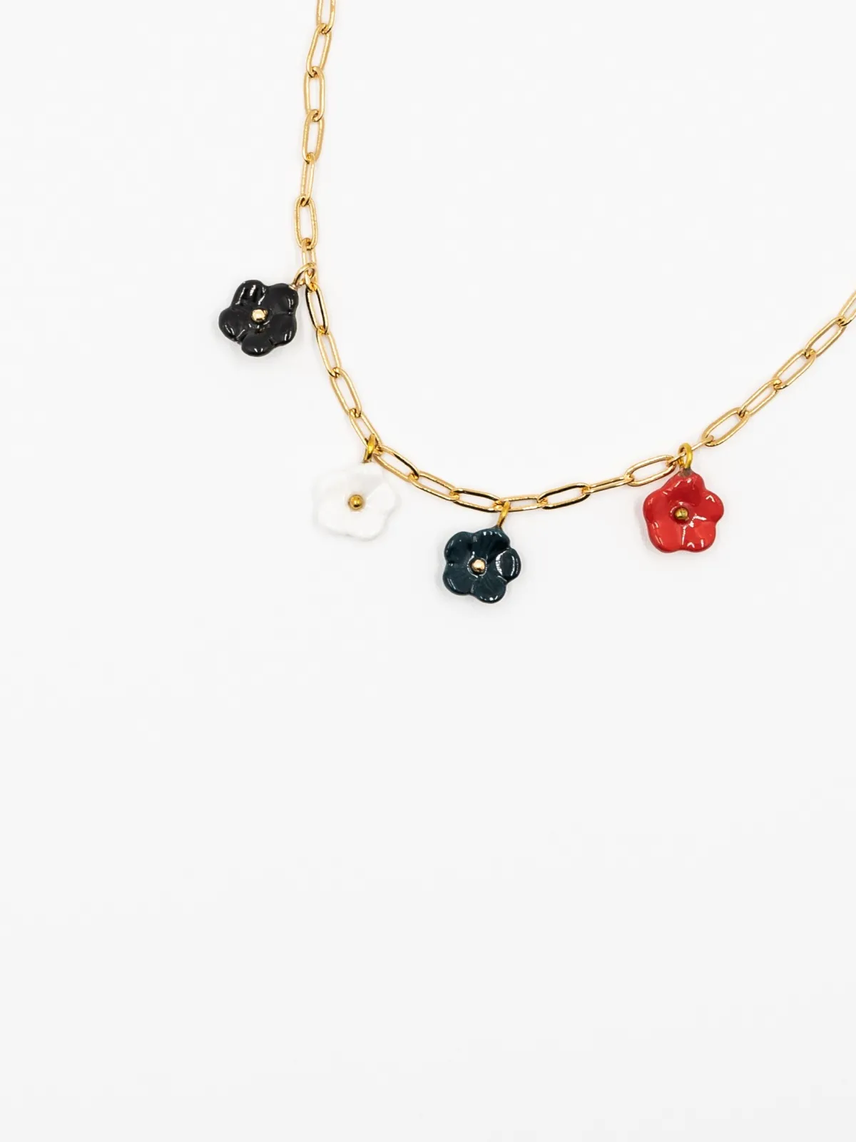 Flower necklace>NACH BIJOUX New