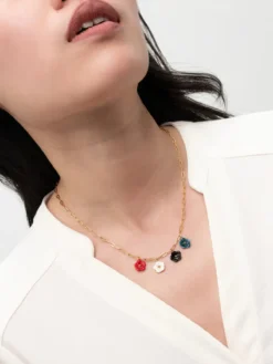 Flower necklace>NACH BIJOUX New